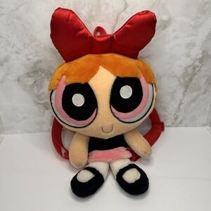 2000 Powerpuff Girls Blossom Plush Backpack Bag Y2K Cartoon Network